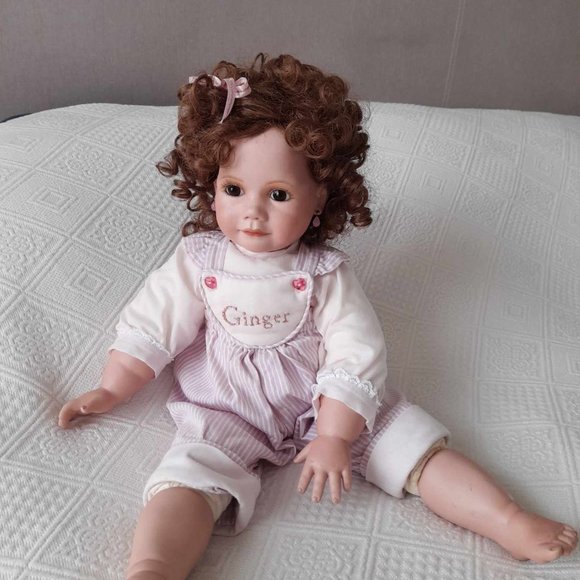 Vintage Porcelain Doll Ginger 1992 22in - Picture 1 of 7